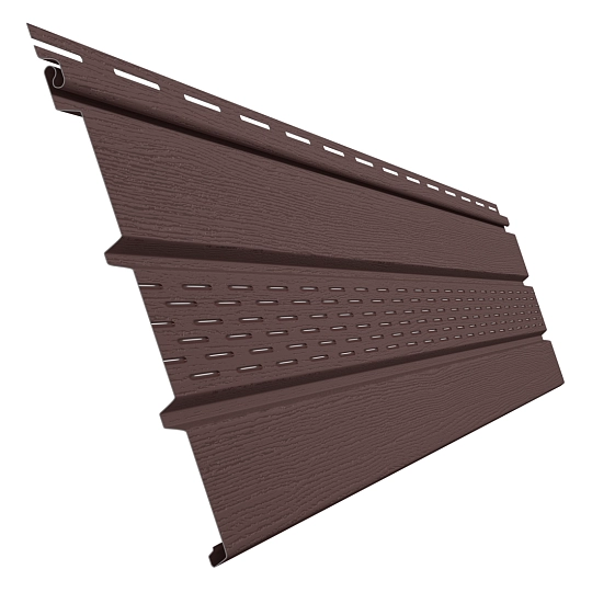 Софит с центральной перфорацией ELLKA, Коричневый 0,86 м2, 12 шт./уп., 3 м